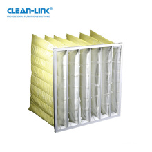 F8 Yellow Pocket Medium Air Filter Bag Filter for Precise Electronics Industry/National Defense Factory/Sterile Room/Aseptic Workshop